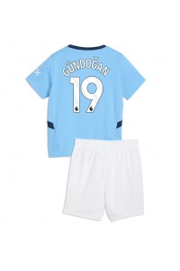 Manchester City Ilkay Gundogan #19 Babytruitje Thuis tenue Kind 2024-25 Korte Mouw (+ Korte broeken)